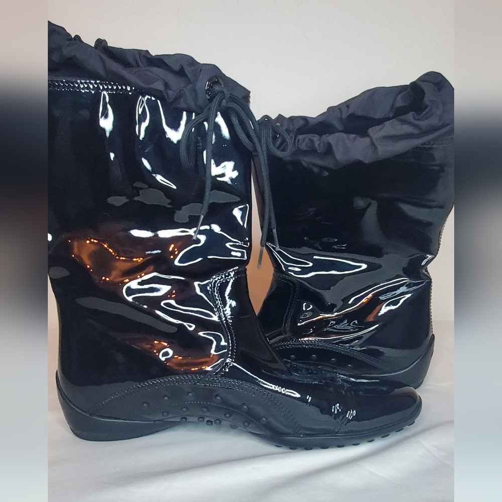 Tod's -Size 10 1/2  -Black Patent Leather Boots - Picture 3 of 12